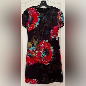 Trina Turk Natasha Watercolor Floral Sheath Dress, Sz 0